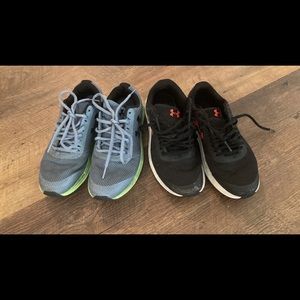 2 pair Under Armour athletic shoes